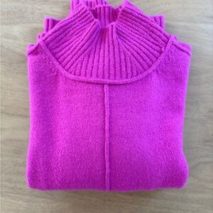 Maeve Vibrant Pink Cowl Neck Sweater